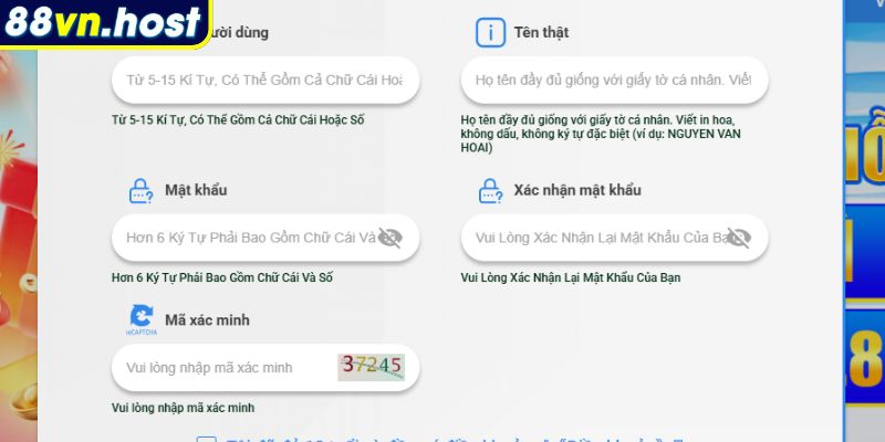 Đăng ký 88VN – Hướng Dẫn Tạo Tài Khoản Nhanh Và Miễn Phí 1 Truy cập link và chọn đăng ký